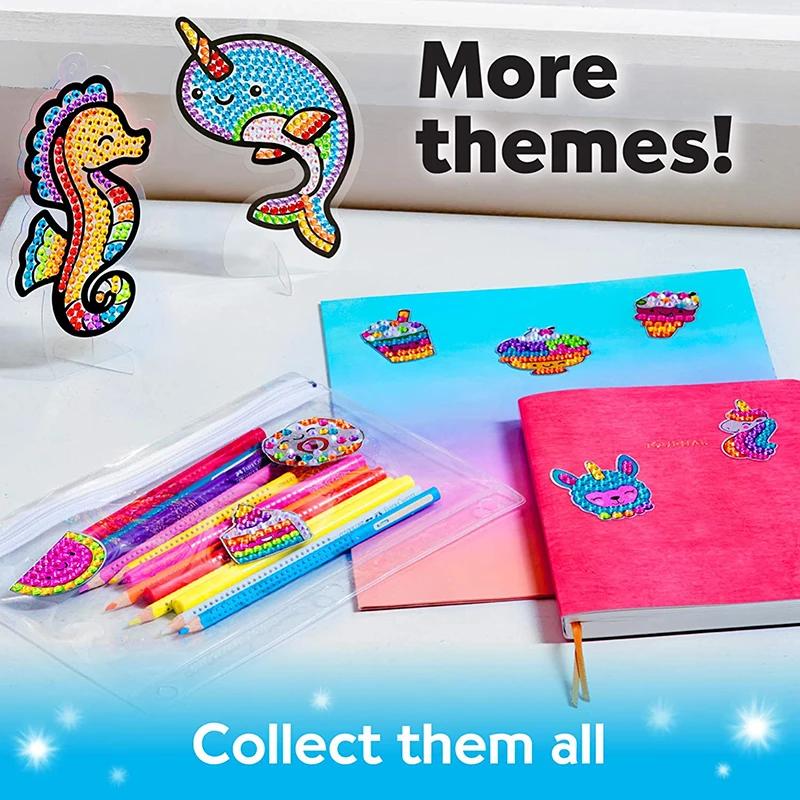 Product Introduction of 12 Create Big Gem Diamond Painting Sticker Kit Art Craft Girls Boys Unicorn Animal Sealife Magical Mosaic Dot Sticky Toys Gifts 14