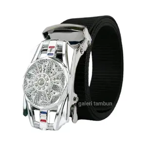 IKAT PINGGANG PRIA GESPER REL KINCIR SABUK KANVAS NILON BUCKLE METAL