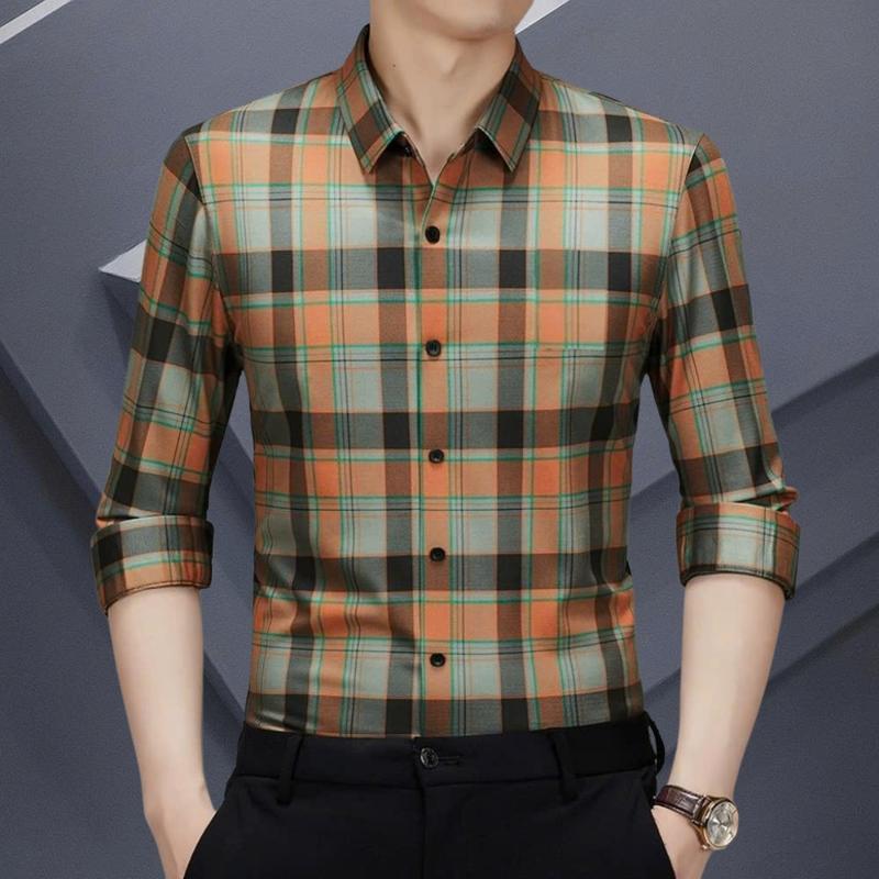 Áo Sơ Mi Nam Dài Tay Mẫu Mới Nhất Kẻ Caro Phong Cách Hàn Quốc From Ôm Body