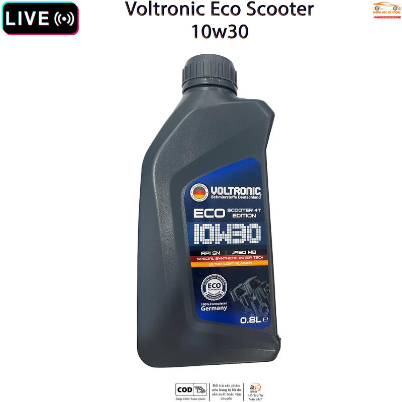 [ LIVE ] Dầu Nhớt Dành Cho Xe Tay Ga Voltronic ECO Scooter 10w30 - Không Kèm Quà (CHAI NHỰA)