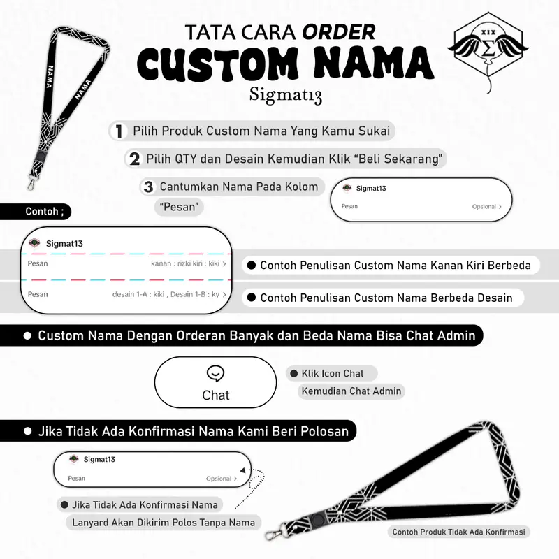 Id Card Custom Lanyard kulit Satuan - Custom Nama Id Card Holder Leather 2