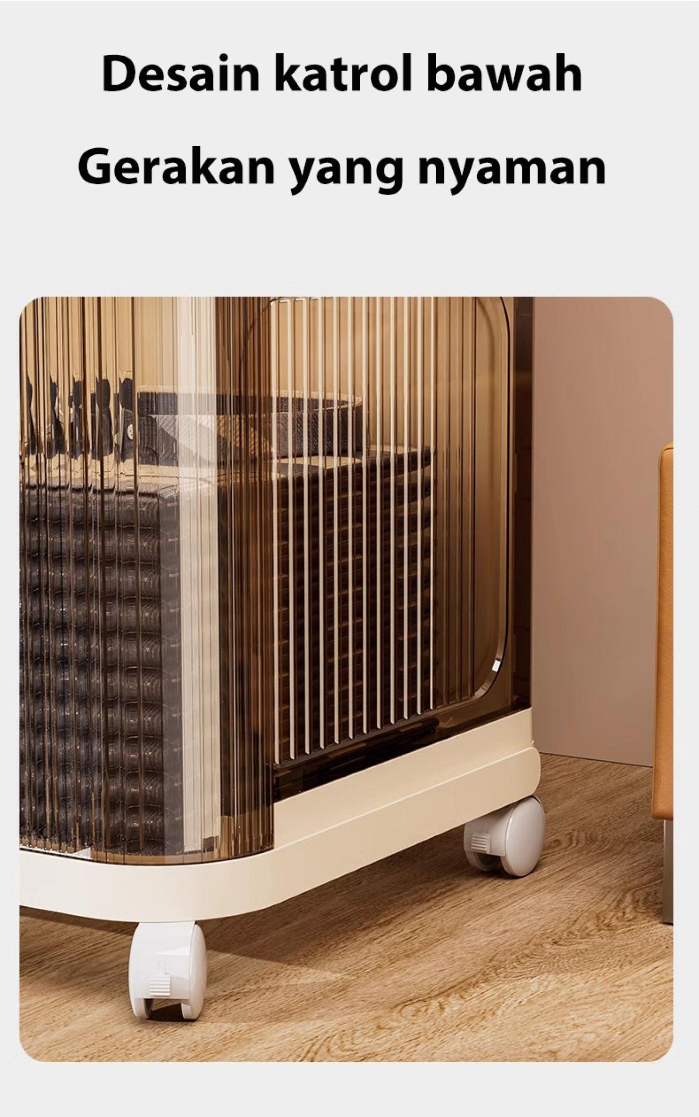 [COD 24h shipping] Tidy Tribe Lemari Penyimpanan Lipat Plastik -Lipat Besar/Lemari Penyimpanan Mewah Estetika/Rumah Lemari Penyimpanan Serbaguna Lemari/Multi -Lemari Penyimpanan Plastik Lapis dengan Roda dapat dipindahkan dan nyaman