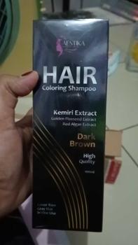 Product Review of (Promo Spesial) Aestika Dark Brown Hair Coloring Shampoo  - Pewarna Rambut Beruban Extract from C**a 3