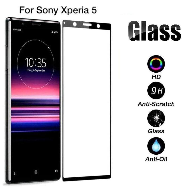 Bảo Vệ Màn Hình Kính Cường Lực Bao Phủ Toàn Bộ Độ Tinh Mẫn 9D Dành Cho Sony Xperia 10 5 1 III II IV I V XZ2 X Nhỏ Gọn XA1 XA2 Plus 5G 4G