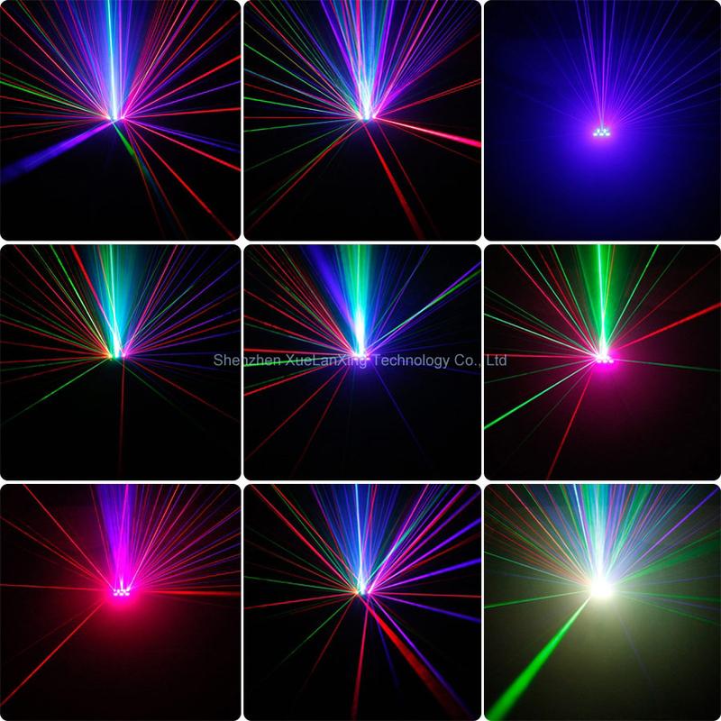 Product Introduction of 21 Lens DJ Disco Beam Patterns Stage Laser Light Projector RGB UV LED Strobe Party Holiday Dance Wedding Lamp H3 18