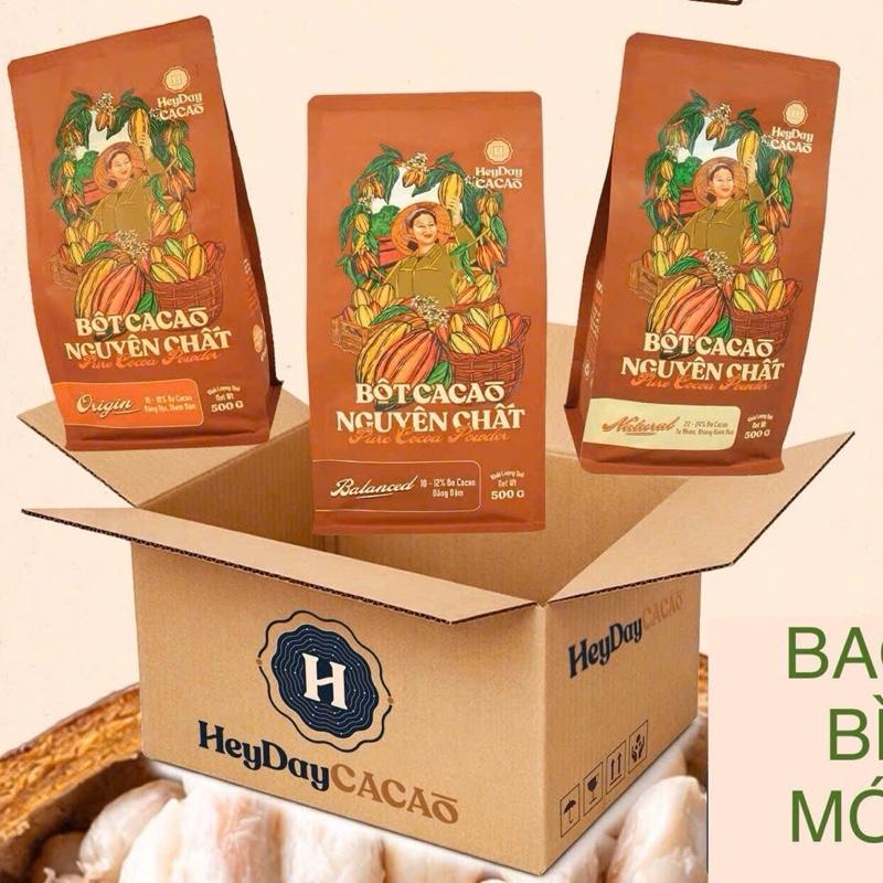 HEYDAY Bột Cacao Nguyên Chất Balanced 500g - 100% Bột Cacao Việt Nam