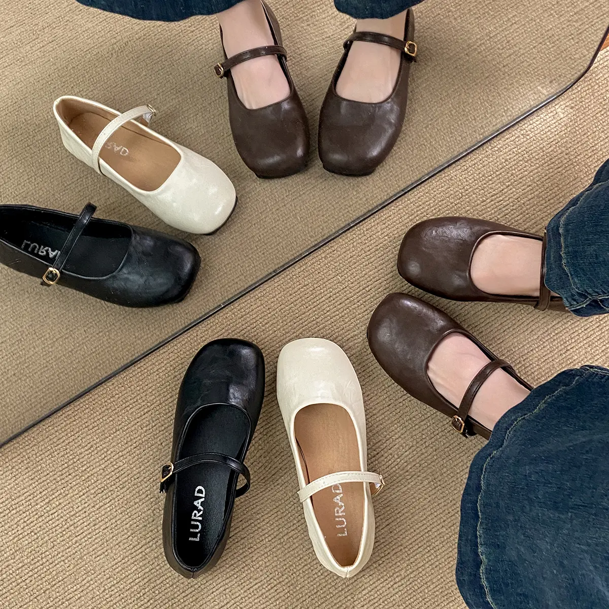 LURAD  NEW PRODUCT  Sepatu Wanita kekinian Flat Shoes Slip On Shoes Cewek korean style 3 Warna Soft Sepatu Chic Feminim Simple WL24117