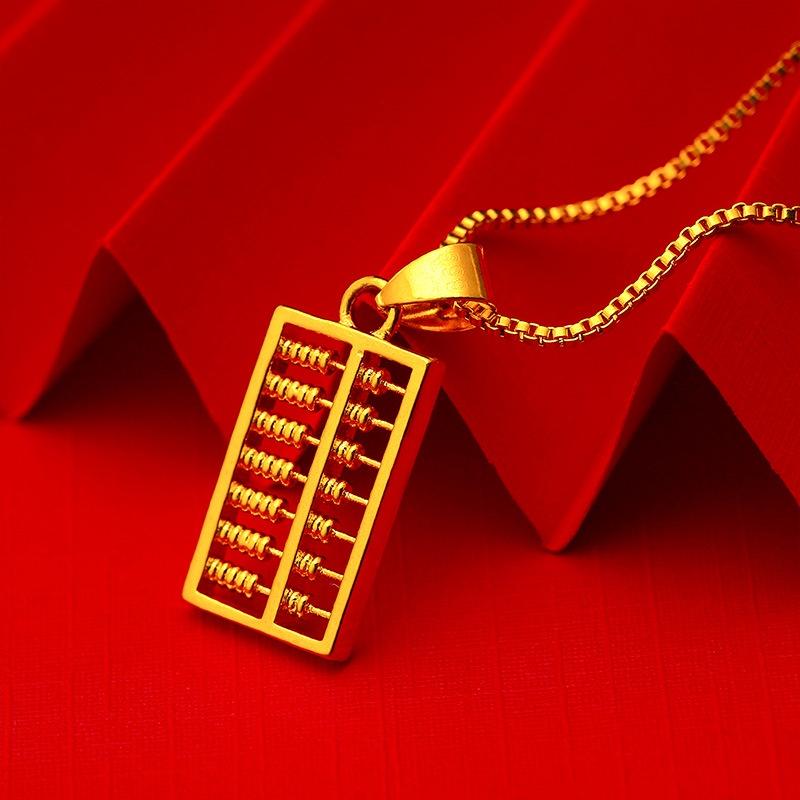 Product Introduction of SS24 Abacus Pendant Female Lucky Necklace 11