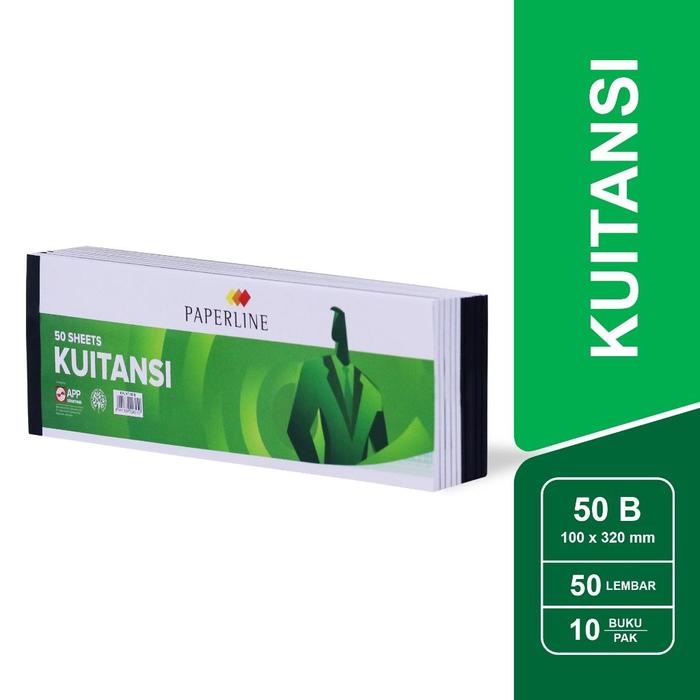 Gambar Paperline Buku Kwitansi 100 x 320 mm 50lbr - PPL KT 50 B dari SiDU Official Kab. Bogor Tokopedia