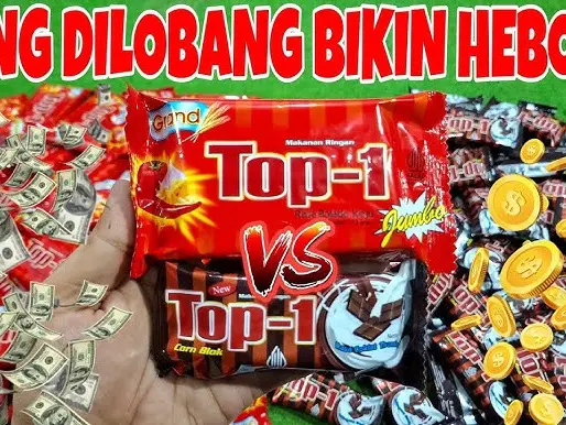 Snack TOP 1 Jumbo Berhadiah Uang / Jajanan TOP-1 Jumbo Murah / Snack Top 1 Corn block Jumbo / Ciki Berhadiah 3