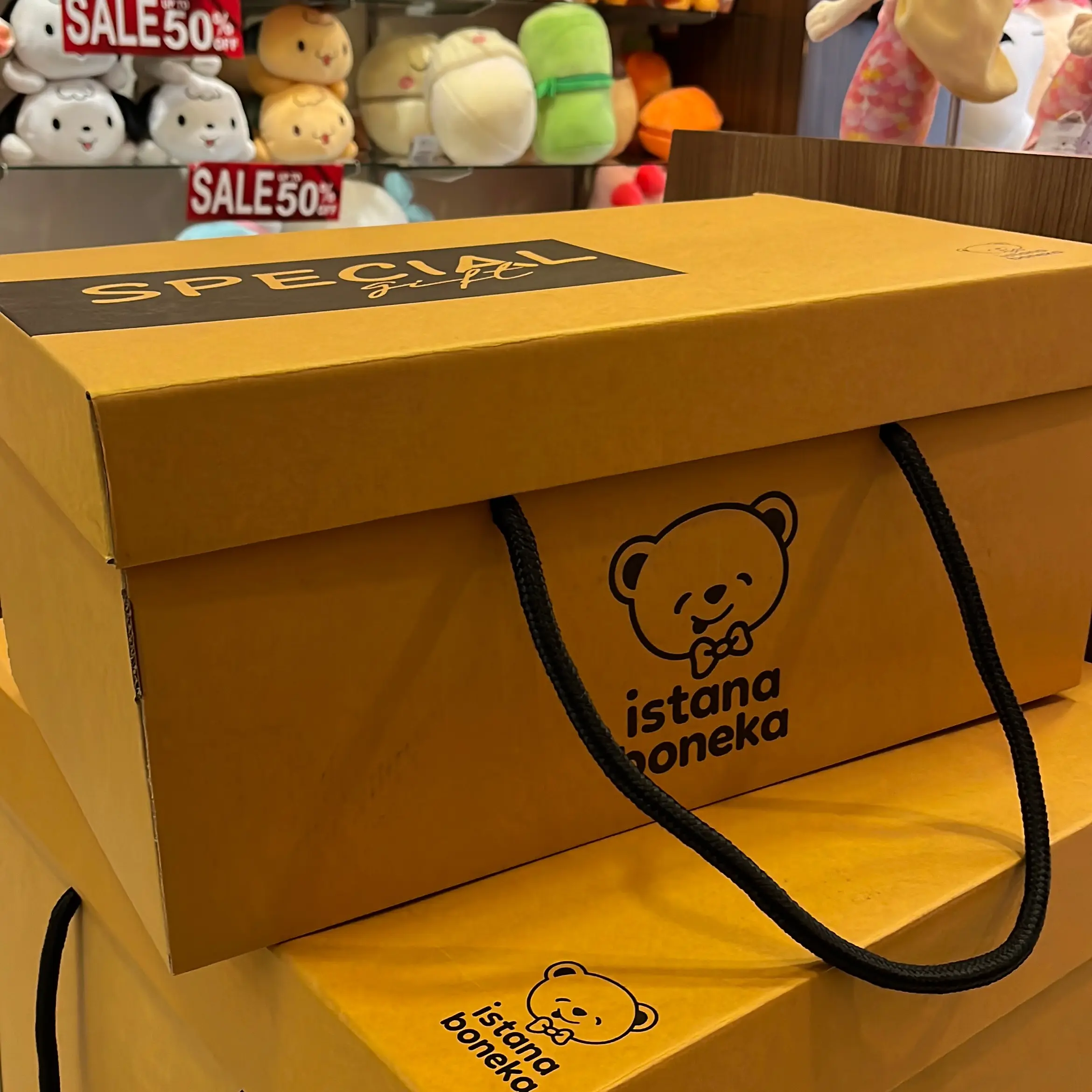 BOX EXCLUSIVE UNTUK HAMPERS 30X50X23, WITH HANDLE