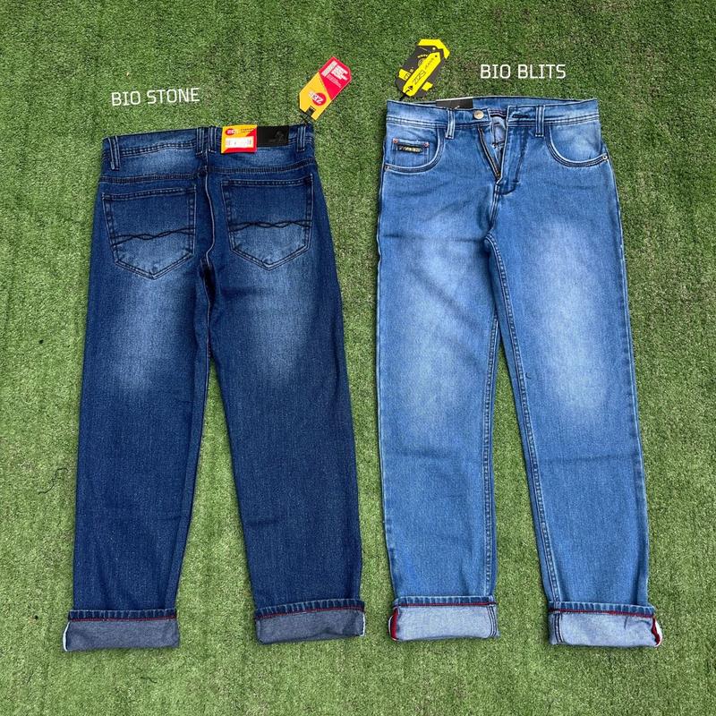 236JO - Celana Jeans Panjang Pria Fashion Spray Reguler Pants Denim 1