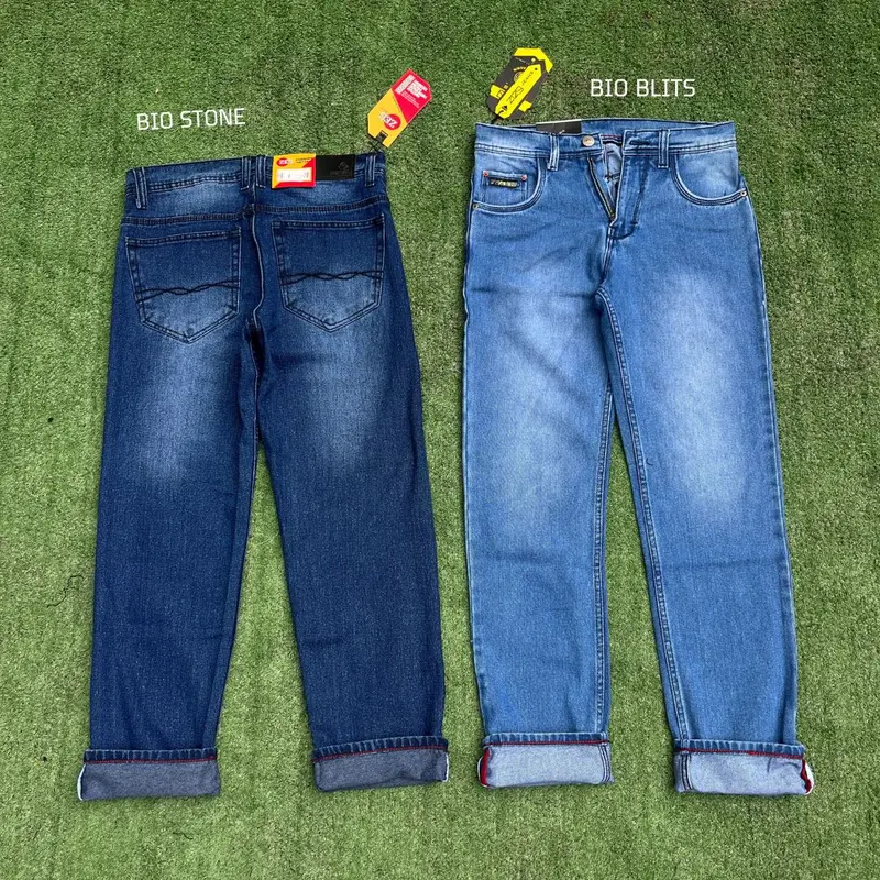 236JO - Celana Jeans Panjang Pria Fashion Spray Reguler Pants Denim 1