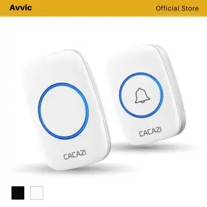 Avvic x CACAZI Wireless Doorbell Waterproof IP44 – Bel Pintu Rumah Remote 1 Transmitter 1 Receiver 38 Nada Baterai