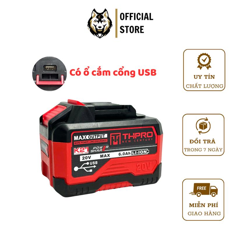 Phụ Kiện 15CELL THPRO Dung Lượng Cao 4mofest 6.0Ah, Chân Pin Phổ Thông Dùng Cho Máy Khoan, Siết Bulong...