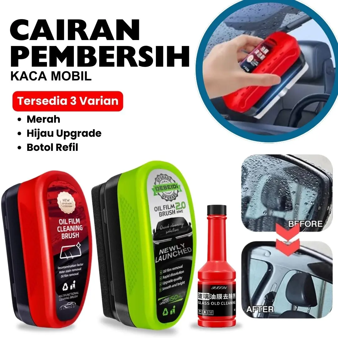 Oil Film Cleaning Brush Pembersih Penghilang Jamur Perawatan Kaca Mobil Efek Daun Talas