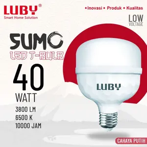 LAMPU BOHLAM LUBY SUMO LED T-BULB LOW VOLTAGE 12W 16W 22W 30W 40W 6500K - PUTIH