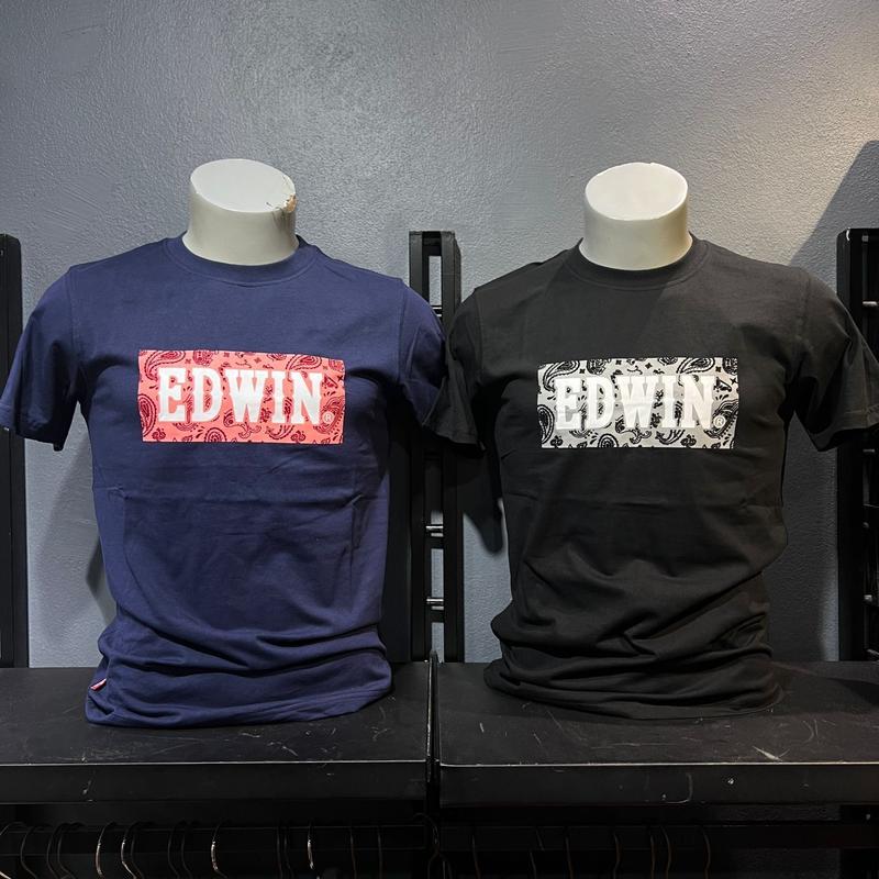 🔥New Arrivals🔥 EDWIN® Men’s Signature Logo Batik Printed T-Shirt ...
