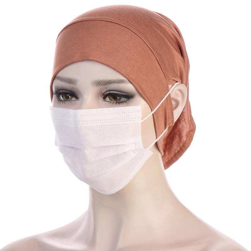 Product Introduction of Mũ Turban cho phụ nữ, có thể co giãn, Mũ trùm đầu bên trong, có xỏ lỗ tai, không bao gồm mặt nạ 21