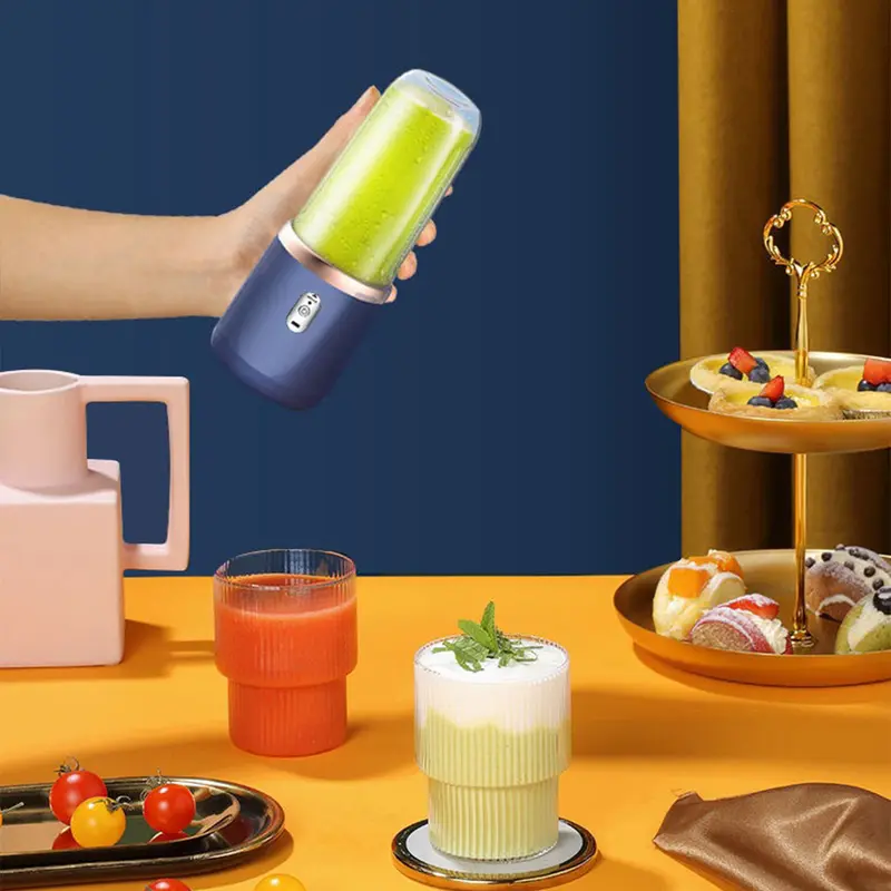 Blender Portable Mini Juicer 400ML + 400ML Juicer Cup Blender Jus USB Electric HP-22 2
