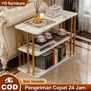 COD Meja Samping Sofa Side Table Rak Penyimpanan Tiga Tingkat Meja Ruang Tamu Meja Sudut Minimalis Rak Gudang Rak Penyimpanan 3 Tingkat Rak
