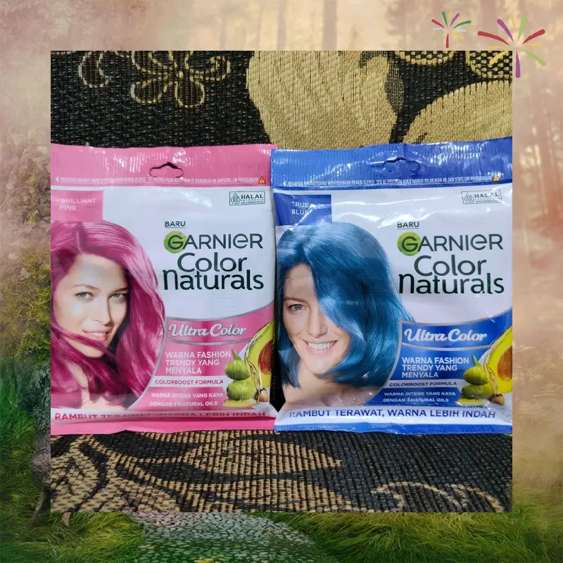 Pewarna Rambut Garnier Hair Color Naturals 30ml - Cat Rambut Dye Bebas Ammonia Berkilau dan Menyala 2
