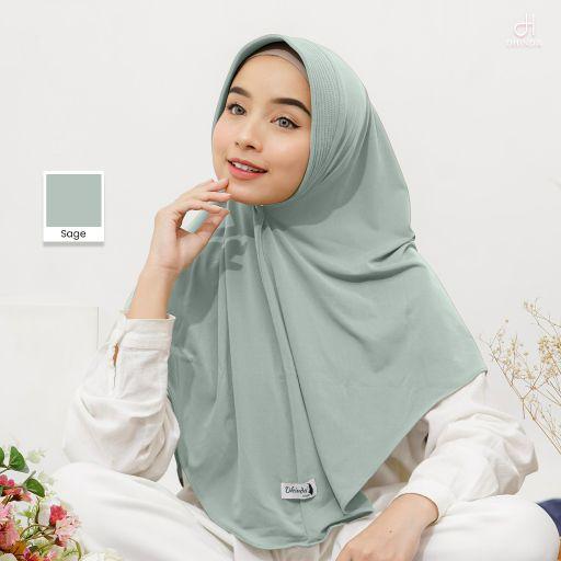 HIJAB INSTAN  Panjang Bergo Size M L Nutup Dada spandex Zoya Premium Mahogani Viral