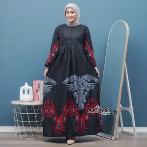 Dress Gamis Batik Wanita Muslimah Busui Ukuran Allsize Jumbo Banyak Motif Lainya bahan Poliester Sequins Mesin Dicuci Elegant