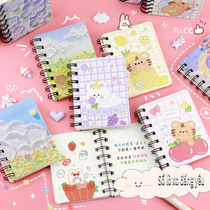 Sổ tay cuộn lật hoạt hình trống cho học sinh sổ vẽ di động sổ vẽ mini sổ tranh nhỏ sổ nhỏ sổ cuộn A7 sổ vẽ mini sổ tay bỏ túi đặc biệt cho học sinh tiểu học sổ tay siêu dễ thương,sách viết,sổ ghi chép công việc