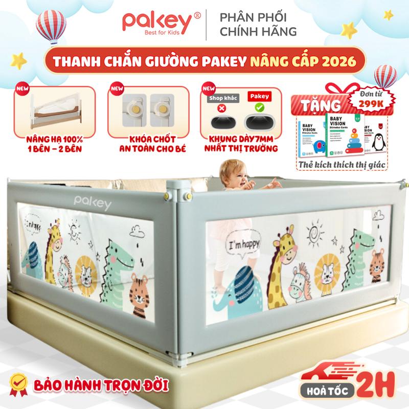Thanh Chắn Giường PAKEY Chiều Cao Vượt Trội 105CM - Quây Giường Cho Bé Dễ D