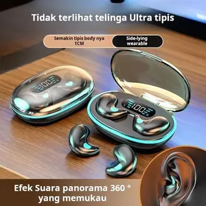 (X55) TWS Bluetooth 5.4 Wireless Earphone Suara Stereo Jernih Bass Optimal Desain Ringan Ergonomis Kontrol Sentuh Pintar Case Charging Praktis