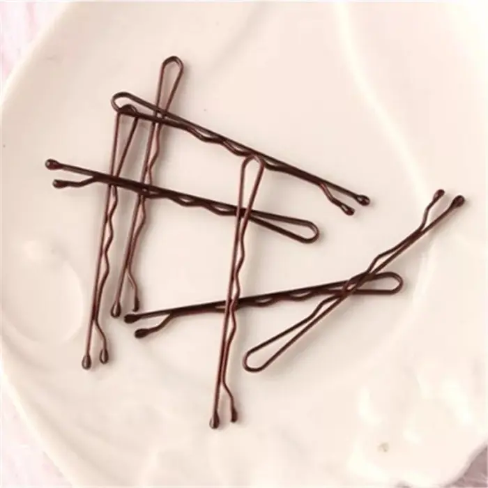 Bobby Pin Brown 1 Set 10 Pcs Jepit Lidi Coklat H0331B - Silver Best Seller 2