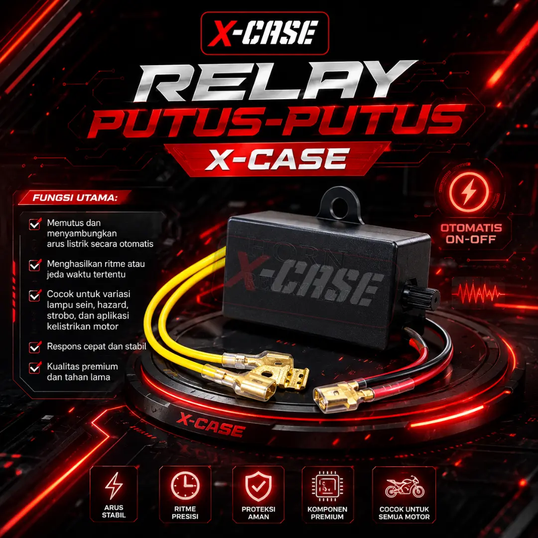 X-Case Relay Klakson Putus 12 Volt Universal Motor Mobil Modul Interrupter Relay Pnp 506-A Plug And Play Garansi 30 Hari Motorcycle
