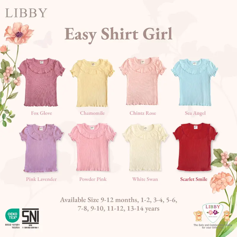 LIBBY Earth Colours Easy Shirt Girl (1PCS /Pack) 1