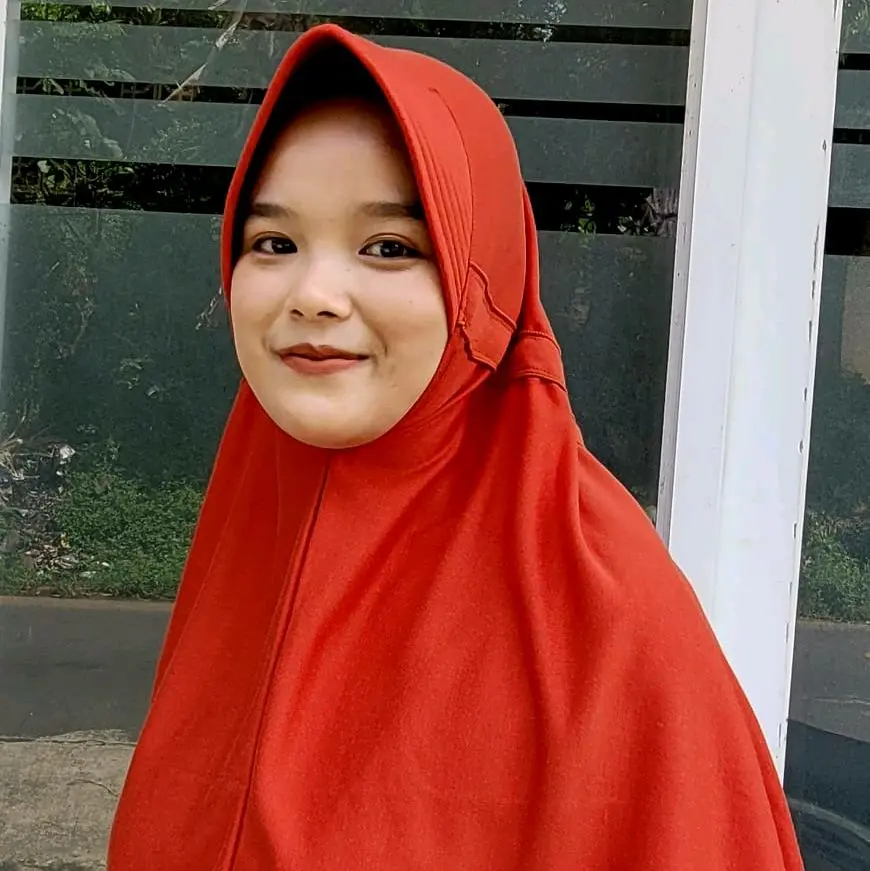 KERUDUNG SEKOLAH SERUT PINGGIR PITA TERTUTUP WARNA BARU