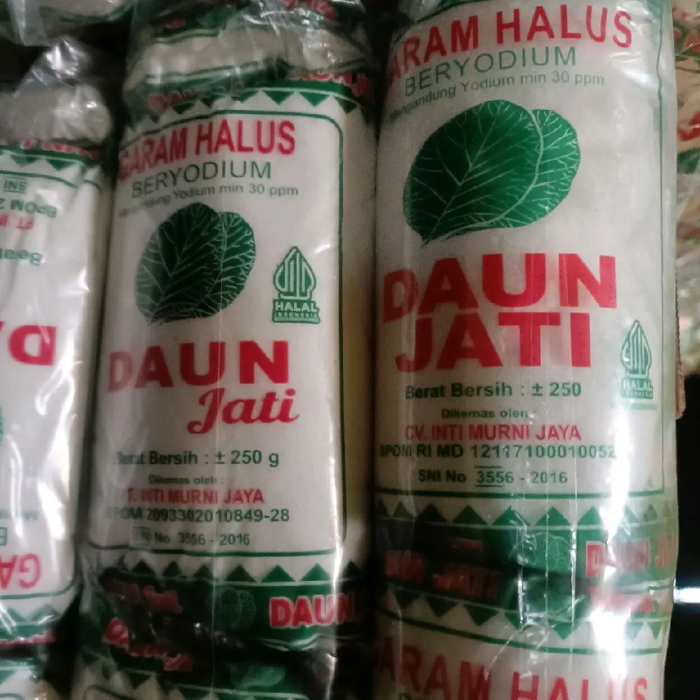Paket 1kg Garam Daun Jati, Garam Halus Halal Salt