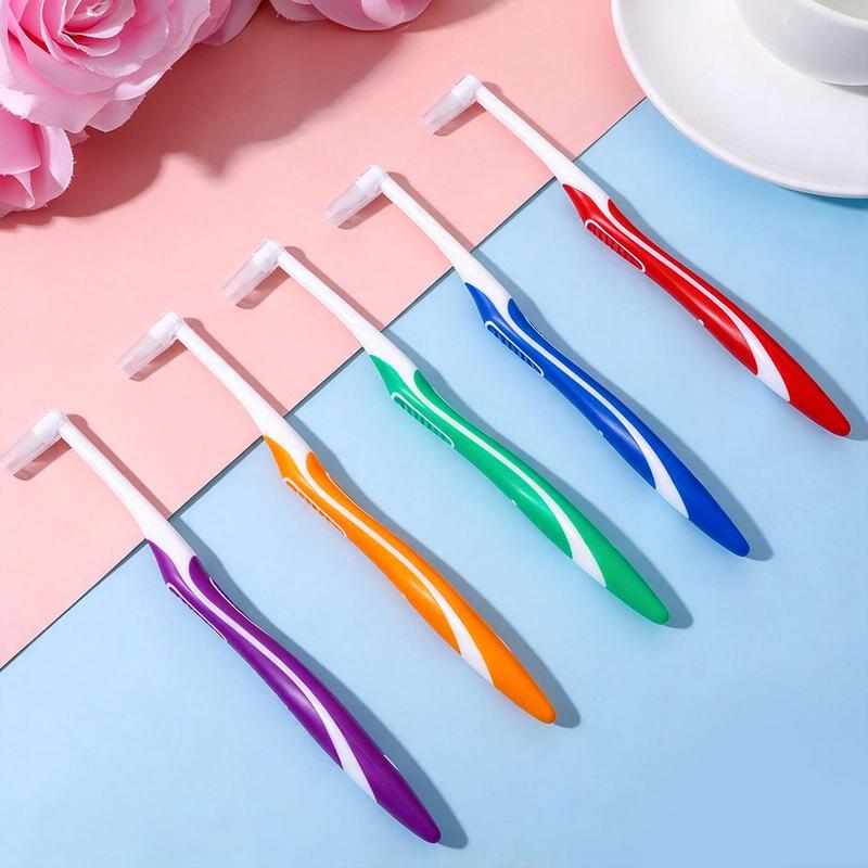 Bàn chải đánh răng dạng bông (tuft) cho niềng răng, bàn chải làm sạch khe giữa răng chỉ có một sợi lông, bàn chải vệ sinh dụng cụ giữ răng và niềng răng