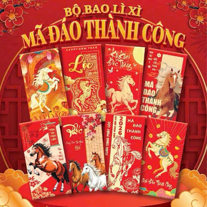 100 bao lì xì đẹp 2026 giao ngẫu nhiên 10 mẫu [giá xưởng]