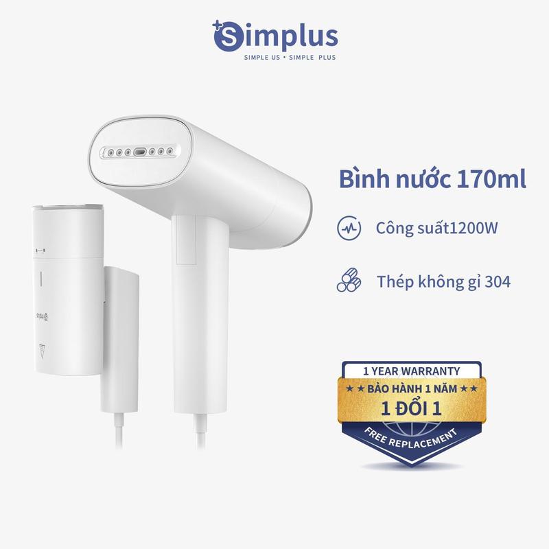 Simplus Bàn ủi hơi nước cầm tay dung tích 170ml GTJH017 công suất cao 1200W không kén vải nhỏ gọn tiện lợi dễ dàng mang theo du lịch Bảo Hành 1 Năm Chỉ Đổi Không Sửa