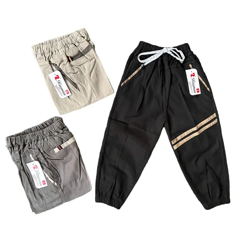 Paket Hemat isi 3pcs Celana Chino Panjang Jogger Anak 1-10tahun bahan catton twill sreach premium Katun Cotton Toddler 6