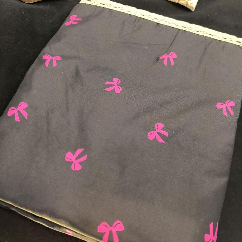 Mukena Rayon Motif Ribbon Pita Hitam - Katun Dewasa - Cantik, Panjang, Wanita, Travel, Renda, Muslim, Mukenah, Bali 3