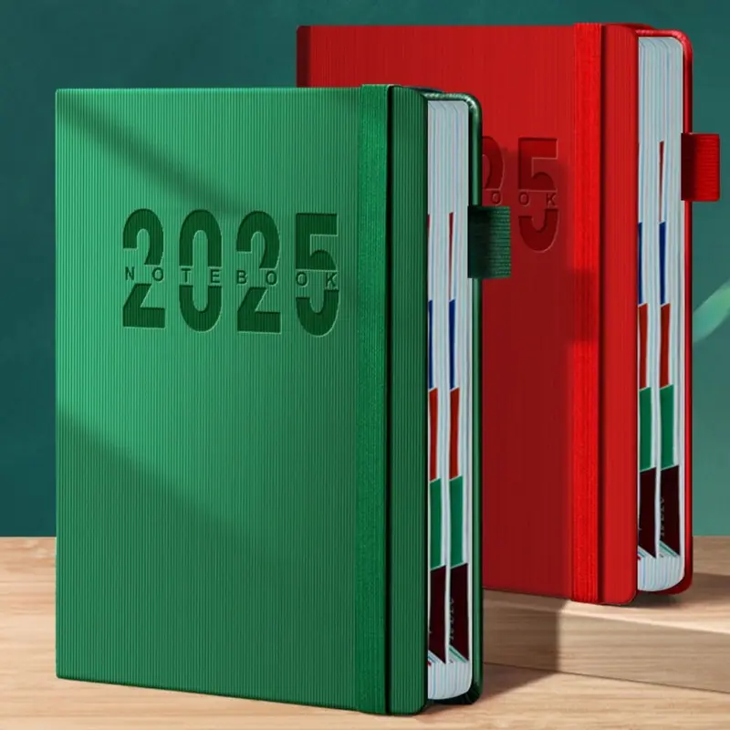 Sổ Chương Trình Nghị Sự, Cầm Tay A5, Năm 2025, Nhắc Nhở Lập Kế Hoạch, Đồ Dùng Văn Phòng, Sổ Lịch Trình, Danh Sách Việc Cần Làm, Chất Liệu PU, Sổ Lập Kế Hoạch Hàng Ngày, Thích Hợp Cho Học Sinh 1