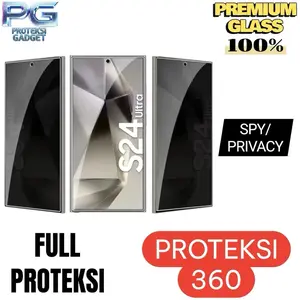 Temper glass spy/privacy/Anti intip | Anti gores | Full lem | Sensitif | Privasi aman Cocok untuk Samsung S24ultra/ S24/ S24+/ S24fe kelontong unik