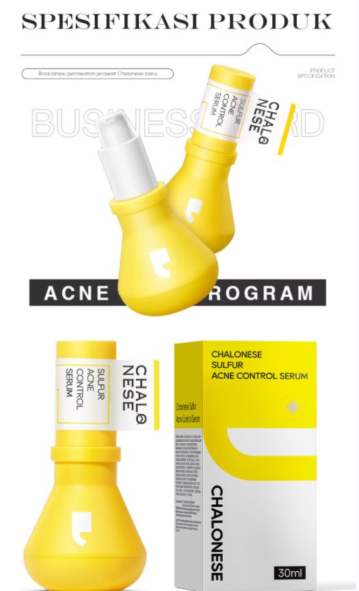 [CHALONESE] SULFUR ACNE CONTROL SERUM SERIES 4 30ML Membantu Mengatasi Jerawat yang Membandel BPOM