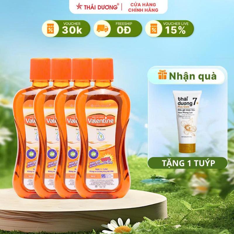 Combo 04 Nước súc miệng Valentine 500ml - Sao Thái Dương