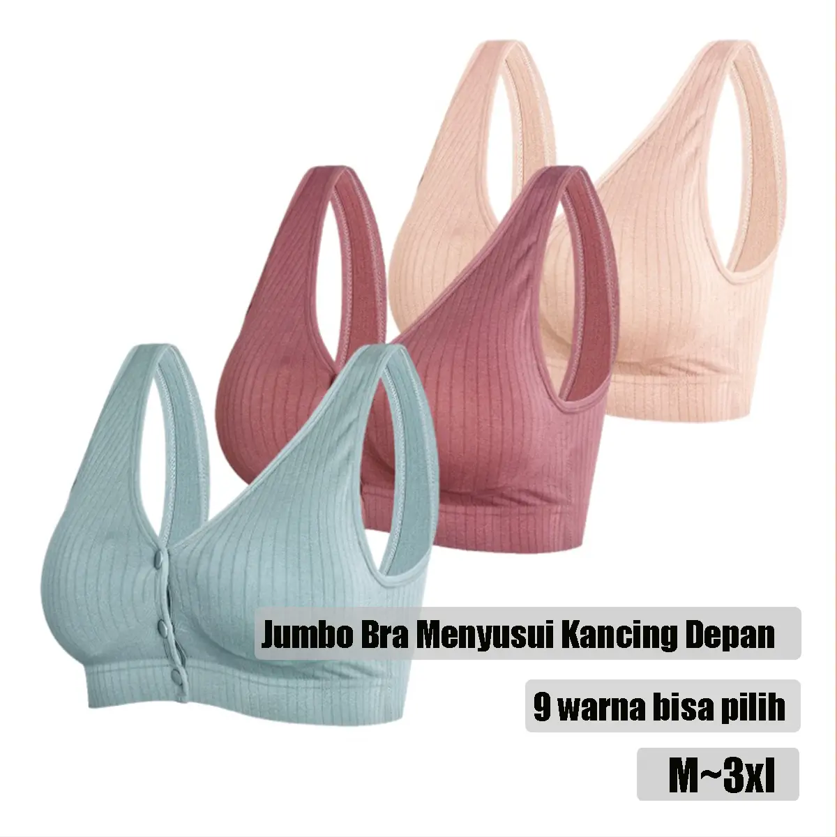 Bra Menyusui Kualitas Tinggi Ukuran Plus Pakaian Dalam Menyusui Wanita Sejuk Bra Hamil Mulus Push Up 938