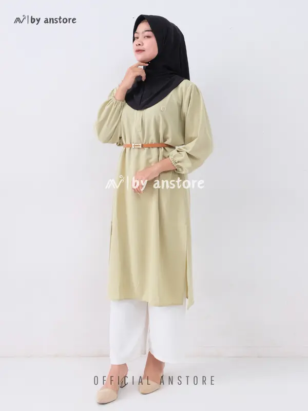 Set Long Tunik Shing Star l Tunik+Kulot Crinkle Airflow Premium l Crinkle Shunny Star Wanita 8