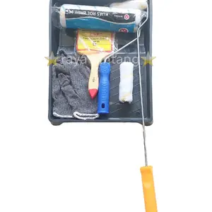 Paket bak 7 in 1 kuas roll 9inch kuas 5inch refill sarung tangan rajut 3 benang peralatan mengecat renovasi rumah Set Paint