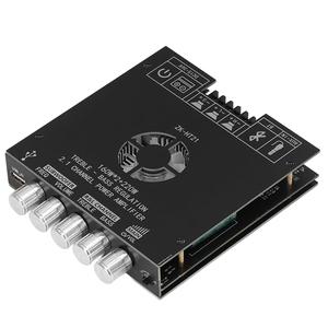 Bluetooth amplifier, 2.1 channels, 160W×2 + 220W subwoofer, mini stereo audio, Hi-Fi TDA7498E, USB/AUX Bluetooth, DC 15–36V (adapter not included), for DIY home speakers
