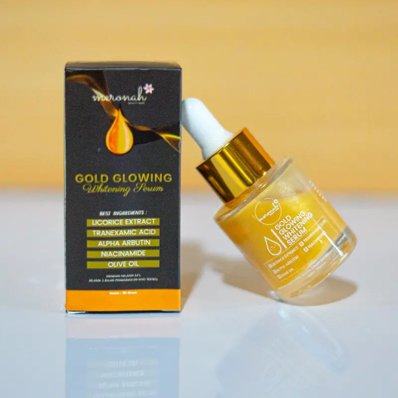 SERUM WHITENING GOLD GLOWING Mencerahkan Memudarkan Mengencangkan 3